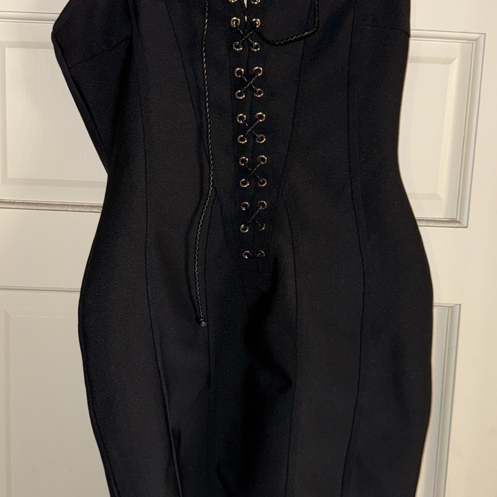 Elegant Black Corset Bandage Dress